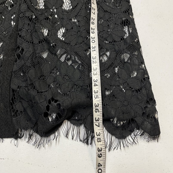 Ember Kimono Womens XL Black Sheer Mesh Crochet Open Front Witchy Whimsigoth - Picture 9 of 10